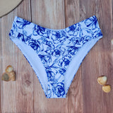 Bottom de Bikini DESIRE Traslapado Rosas Azules DAMA