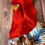 Monokini Vuelo y Tirante Blanco con Hojas