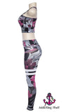 Conjunto Deportivo Atardecer Floreado Top + Legging