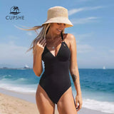 Monokini Negro Tirantes Doble Cruce Espalda