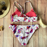 Bikini Cintura Baja Reversible Blanco/Rosa