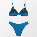 Bikini Cintura Baja Top con Ballena Azul