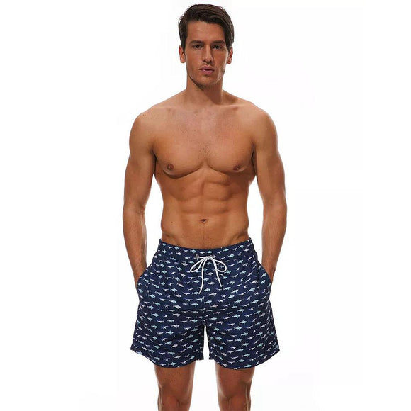 Traje de baño Caballero Short Azul Peces