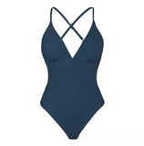 Monokini Azul Espalda Cruzada (Oferta)