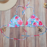 Top Bikini de Triángulo DESIRE Colibrí y Flores