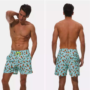 Traje de baño Caballero Short Celeste Piñas