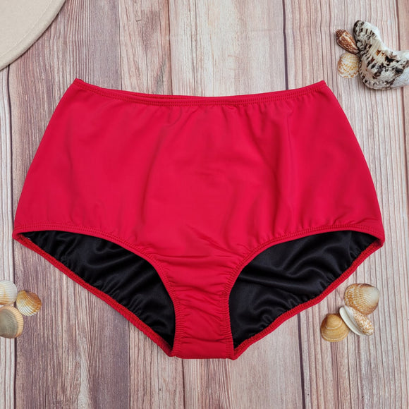 Bottom de Bikini Cintura Alta DESIRE Roja DAMA