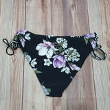 Bikini Reversible Trenzado Negro Rayado