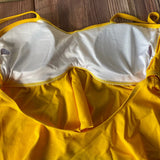 Tankini Amarillo Cintura Alta Negro