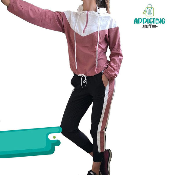 Conjunto Deportivo Pants, Top y Chumpa Rosa