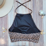 Top de Bikini Cuello Halter DESIRE Leopardo DAMA