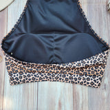 Top de Bikini Cuello Halter DESIRE Leopardo DAMA