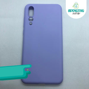 Case Silicón Morado Soft Liquid Huawei Serie P