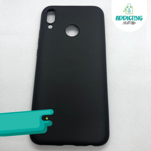 Case Silicón Negro Soft Liquid Huawei Serie Y