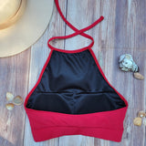 Top de Bikini Cuello Halter DESIRE Rojo DAMA