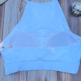 Top de Bikini Cuello Halter DESIRE Blanca DAMA