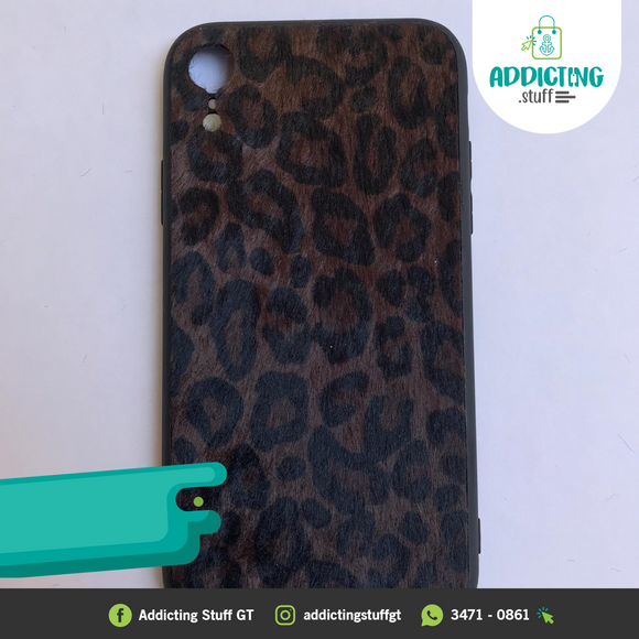 Case Estampado de Leopardo Cafés Iphone