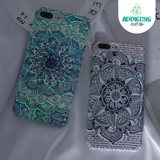 Case Flor Luminosa Verde-Azul Iphone 7-8 (Oferta)