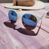 Gafas de Sol Celestes y Dorados