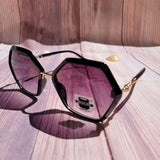 Gafas de Sol Hexagonal Negro Morado