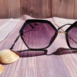 Gafas de Sol Hexagonal Negro Morado