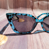 Gafas de Sol Ojo de Gato Leopardo Azul