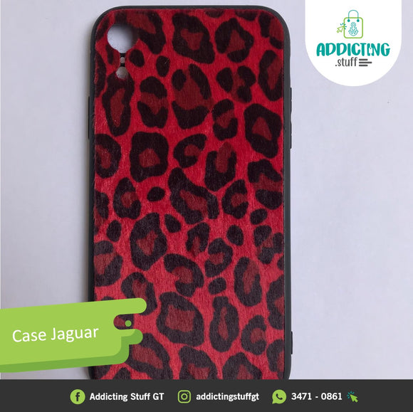 Case Estampado de Leopardo Rojo Iphone