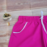 Short Bordes Redondos Blancos DESIRE Dama Fucsia