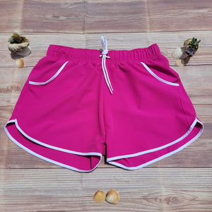 Short Bordes Redondos Blancos DESIRE Dama Fucsia