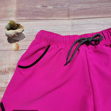 Short Bordes Redondos Negros DESIRE Dama Fucsia