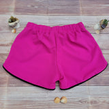 Short Bordes Redondos Negros DESIRE Dama Fucsia