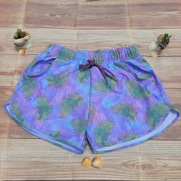 Short Bordes Redondos DESIRE Dama Morado con Hojas