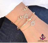 Set 4 Pulseras De Dama