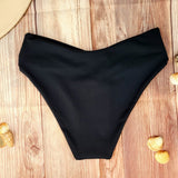 Bottom de Bikini DESIRE Traslapado Negro DAMA